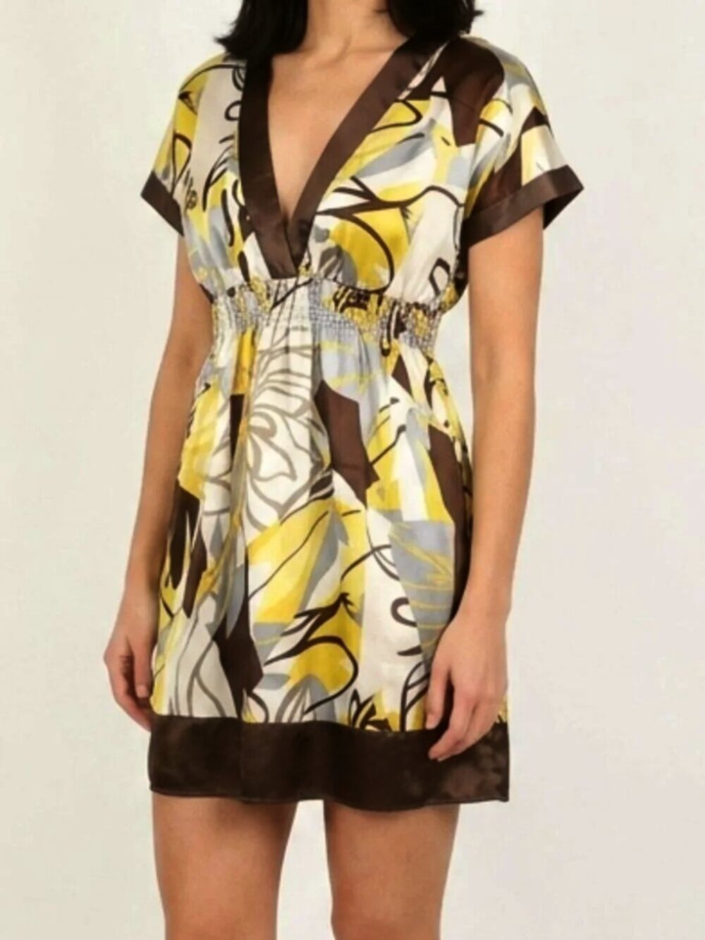 Urban Behavior Lightweight Satin Empire Waist Mini Dress NEW Sz. XS